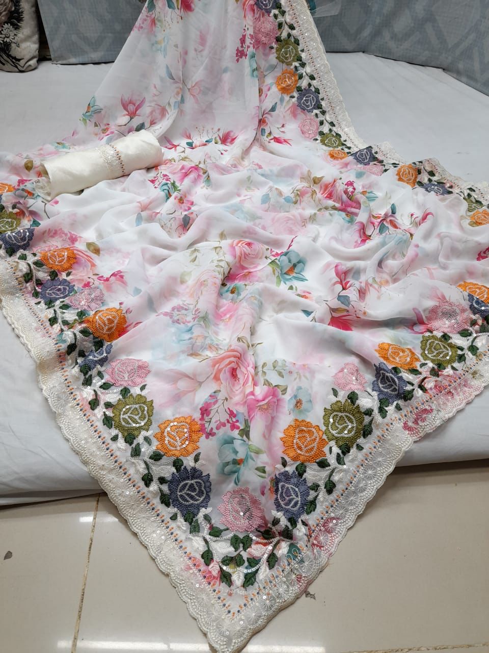 BT 3068 Georgette Party Wear Sarees Wholesale Clothing Suppliers In India